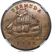 1 Penny - George III, United Kingdom, 1793 reverse image