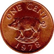 1 Cent - Elizabeth II 2nd portrait reverse image