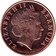 1 Cent - Elizabeth II 4th portrait; magnetic obverse image