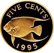 5 Cents - Elizabeth II Gold Proof Issue, United Kingdom, 1995 reverse image