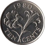 10 Cents - Elizabeth II 2nd portrait reverse image