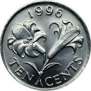 10 Cents - Elizabeth II 3rd portrait reverse image