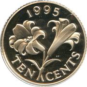 10 Cents - Elizabeth II Silver Proof Issue, United Kingdom, 1995 reverse image