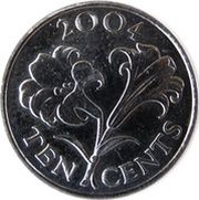 10 Cents - Elizabeth II 4th portrait, United Kingdom, 1999-2009 reverse image