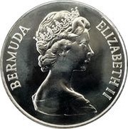 25 Cents - Elizabeth II Bermuda Coat of Arms obverse image