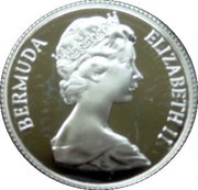 25 Cents - Elizabeth II Bermudas; Silver Proof Issue obverse image