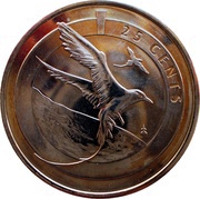 25 Cents - Elizabeth II Bermuda Longtail, United Kingdom, 2015 reverse image