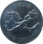 1 Dollar - Elizabeth II First Decimal Coinage, United Kingdom, 1970 reverse image