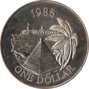 1 Dollar - Elizabeth II Cruise Ship Tourism, United Kingdom, 1985 reverse image