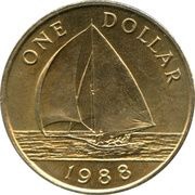 1 Dollar - Elizabeth II 3rd portrait reverse image