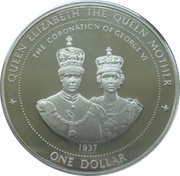 1 Dollar Elizabeth II Coronation Portrait of 1937, United Kingdom, 1997 reverse image