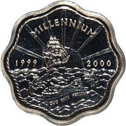 1 Dollar - Elizabeth II Millennium, United Kingdom, 2000 reverse image