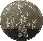 1 Dollar - Elizabeth II Gombey Dancers, United Kingdom, 2001 reverse image