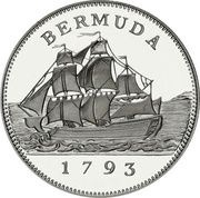 2 Dollars - Elizabeth II Bermuda Coinage, United Kingdom, 1993 reverse image
