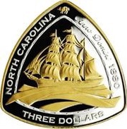 3 Dollars - Elizabeth II North Carolina, United Kingdom, 2006 reverse image