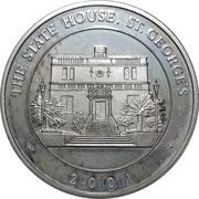 5 Dollars - Elizabeth II State House St. George's, United Kingdom, 2001 reverse image