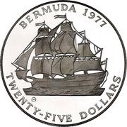 25 Dollars - Elizabeth II Silver Jubilee, United Kingdom, 1977 reverse image