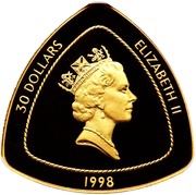 30 Dollars - Elizabeth II Sailing ship Deliverance obverse image
