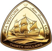 30 Dollars - Elizabeth II Sea Venture, United Kingdom, 2006 reverse image