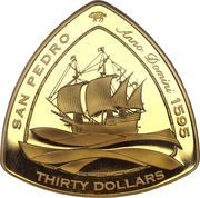 30 Dollars - Elizabeth II San Pedro, United Kingdom, 2007 reverse image
