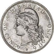 50 Centavos, Argentina, 1881-1883 reverse image