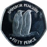 50 Pence - Elizabeth II Emperor penguin, United Kingdom, 2019 reverse image