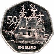 50 Pence - Elizabeth II HMS Erebus, United Kingdom, 2020 reverse image