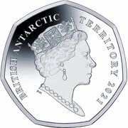 50 Pence - Elizabeth II HMS Terror; Silver obverse image