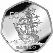50 Pence - Elizabeth II Endurance, United Kingdom, 2022 reverse image