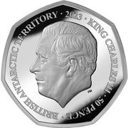 50 Pence - Charles III Royal cypher obverse image