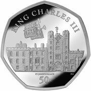 50 Pence - Charles III Saint James's Palace, United Kingdom, 2023 reverse image