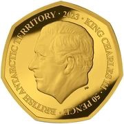 50 Pence - Charles III Westminster Abbey; Gold plated obverse image