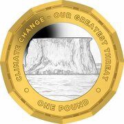 1 Pound - Elizabeth II Climate change; Silver, United Kingdom, 2020 reverse image