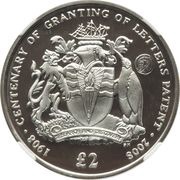 2 Pounds - Elizabeth II Granting of Letters Patent; Silver, United Kingdom, 2008 reverse image
