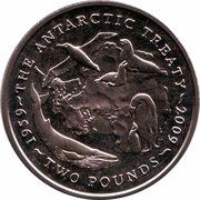 2 Pounds - Elizabeth II Antarctic Treaty, United Kingdom, 2009 reverse image