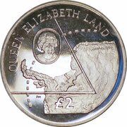 2 Pounds - Elizabeth II Queen Elizabeth Land, United Kingdom, 2013 reverse image