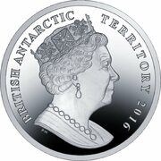 2 Pounds - Elizabeth II The emperor penguin; Silver obverse image