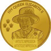 2 Pounds - Elizabeth II 90th Birthday; Gold, United Kingdom, 2016 reverse image