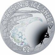 2 Pounds - Elizabeth II Larsen B Ice Shelf, United Kingdom, 2017 reverse image