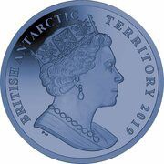 2 Pounds - Elizabeth II Emperor penguin; Titanium obverse image