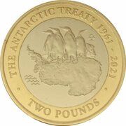 2 Pounds - Elizabeth II Antarctic Treaty, United Kingdom, 2021 reverse image
