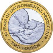 2 Pounds - Elizabeth II Environmental protection; Silver, United Kingdom, 2021 reverse image