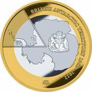 2 Pounds - Elizabeth II Formation of the Territory; Silver, United Kingdom, 2022 reverse image