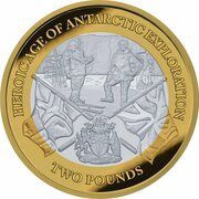 2 Pounds - Elizabeth II Centenary of final expedition; Silver, United Kingdom, 2022 reverse image