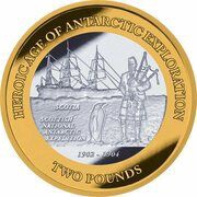 2 Pounds - Elizabeth II Scottish national expedition; Silver, United Kingdom, 2022 reverse image