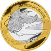 2 Pounds - Elizabeth II Apus constellation, Bird of Paradise, United Kingdom, 2022 reverse image
