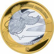 2 Pounds - Elizabeth II Apus constellation, Bird of Paradise; Silver, United Kingdom, 2022 reverse image
