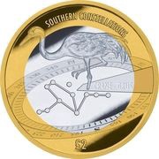 2 Pounds - Elizabeth II Grus constellation, the Crane; Silver, United Kingdom, 2022 reverse image