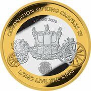2 Pounds - Charles III Gold State Coach, United Kingdom, 2023 reverse image