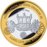 2 Pounds - Charles III Gold State Coach; Silver, United Kingdom, 2023 reverse image